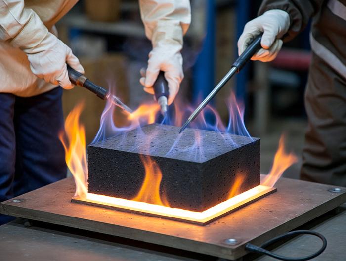 酚醛泡沫防火等级测试